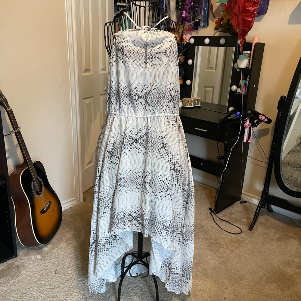 Haute Hippie Black and White High Low Dress